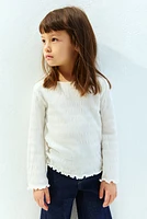 Smocked Jersey Top