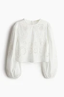 Blouse en coton avec broderie anglaise