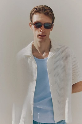 Loose-Fit Waffled Resort Shirt