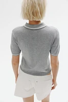 Fine-knit Polo Shirt