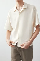 Loose-Fit Waffled Resort Shirt