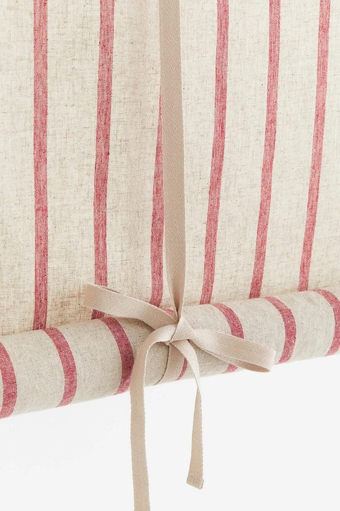 Linen-blend Roll-up Curtain