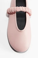 Scrunchie-detail ballet pumps