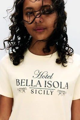 T-Shirt with Printed Motif