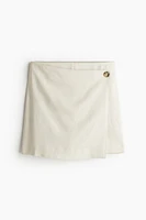 Linen-blend Skort