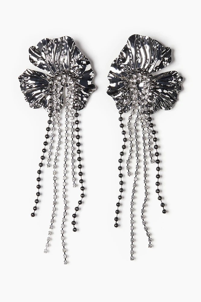 Long Flower-Shaped Earrings