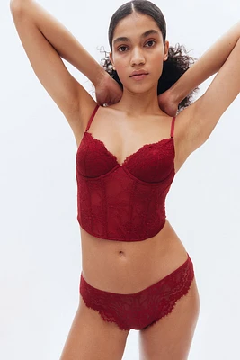 Padded-Cup Lace Bustier