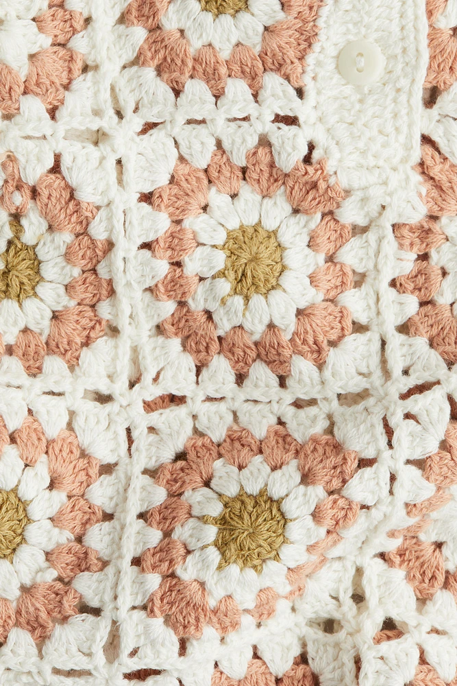 Ensemble 2 pièces en coton crocheté