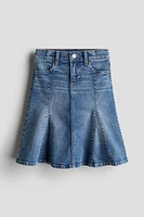 Flared Denim Skirt