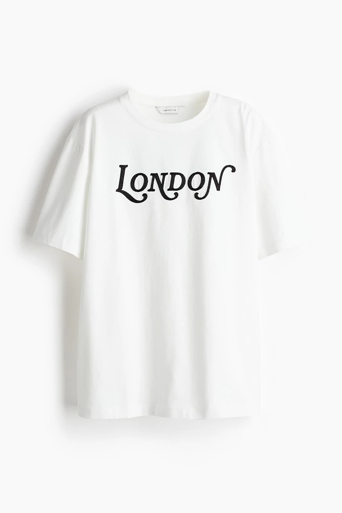 T-shirt avec perles fantaisie