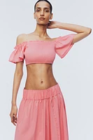 Smocked Crop Top