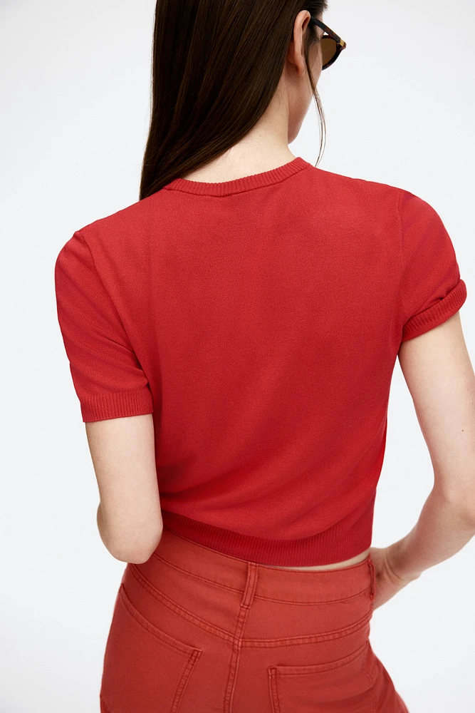 T-shirt en fin tricot