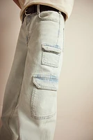 Loose Fit Wide Leg Cargo Jeans