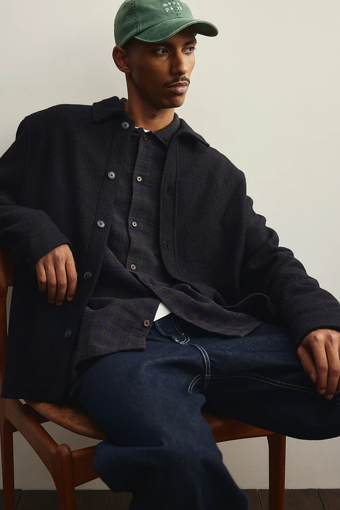 Regular Fit Wool-Blend Overshirt