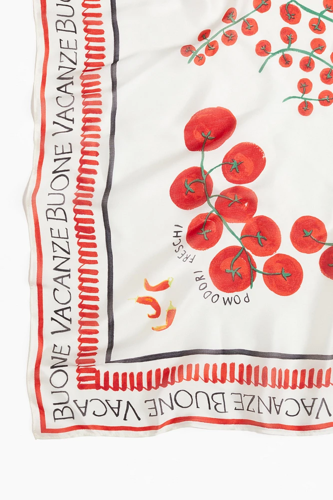 Printed Satin Scarf