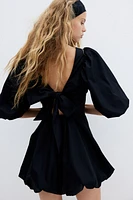 Tie-back Puffy Dress