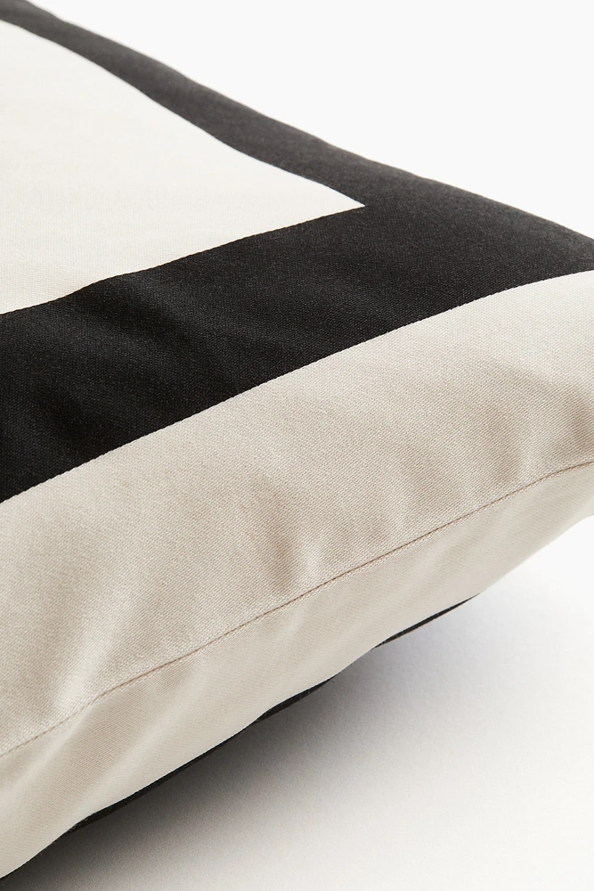 Housse de coussin en satin de coton
