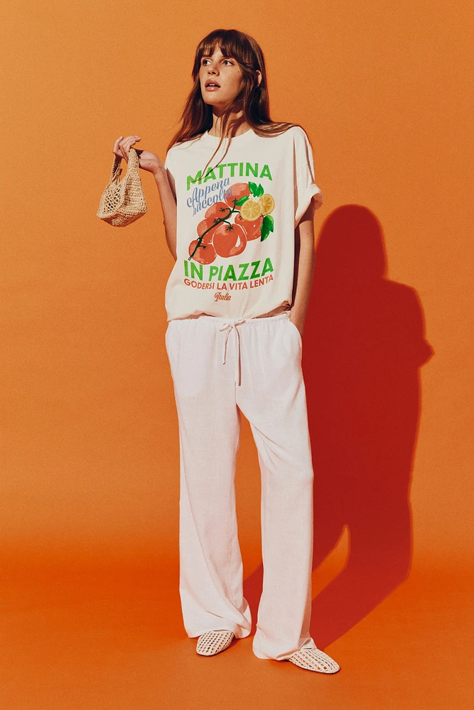 Oversized T-Shirt with Motif