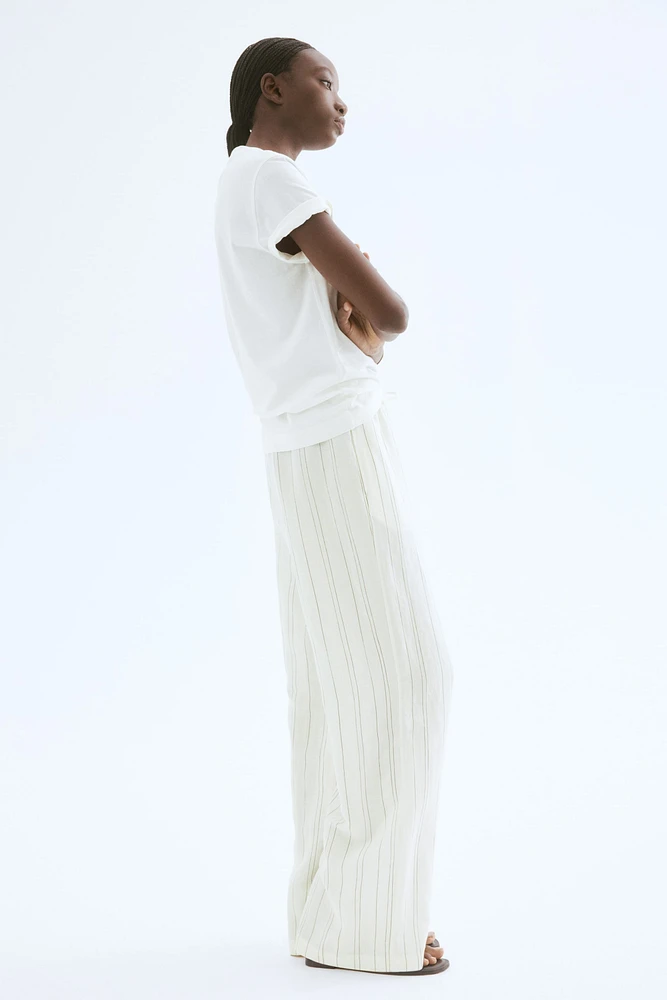 Linen-Blend Pants