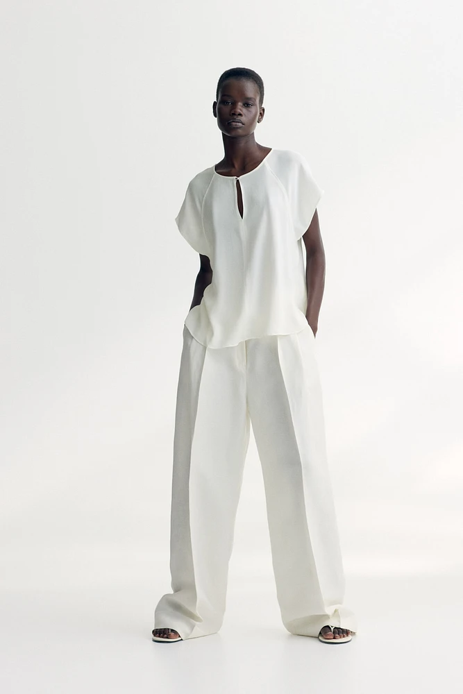 Blouse en crêpe