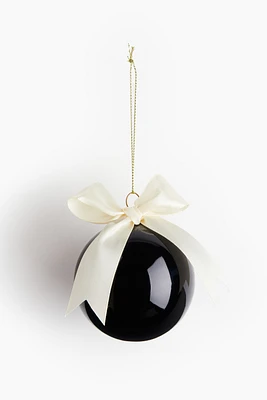 Glass Christmas Ornament with Bow