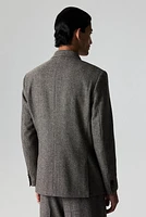 Regular Fit Wool-Blend Double-Breasted Jacket