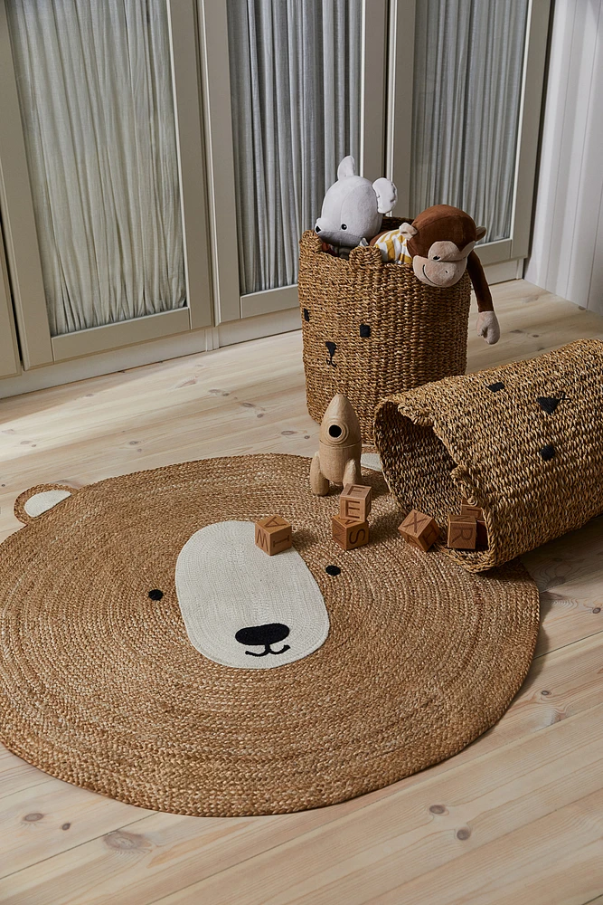 Tapis rond en jute