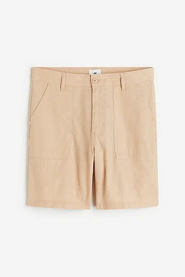 Relaxed Fit Linen-blend Shorts