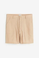 Relaxed Fit Linen-blend Shorts