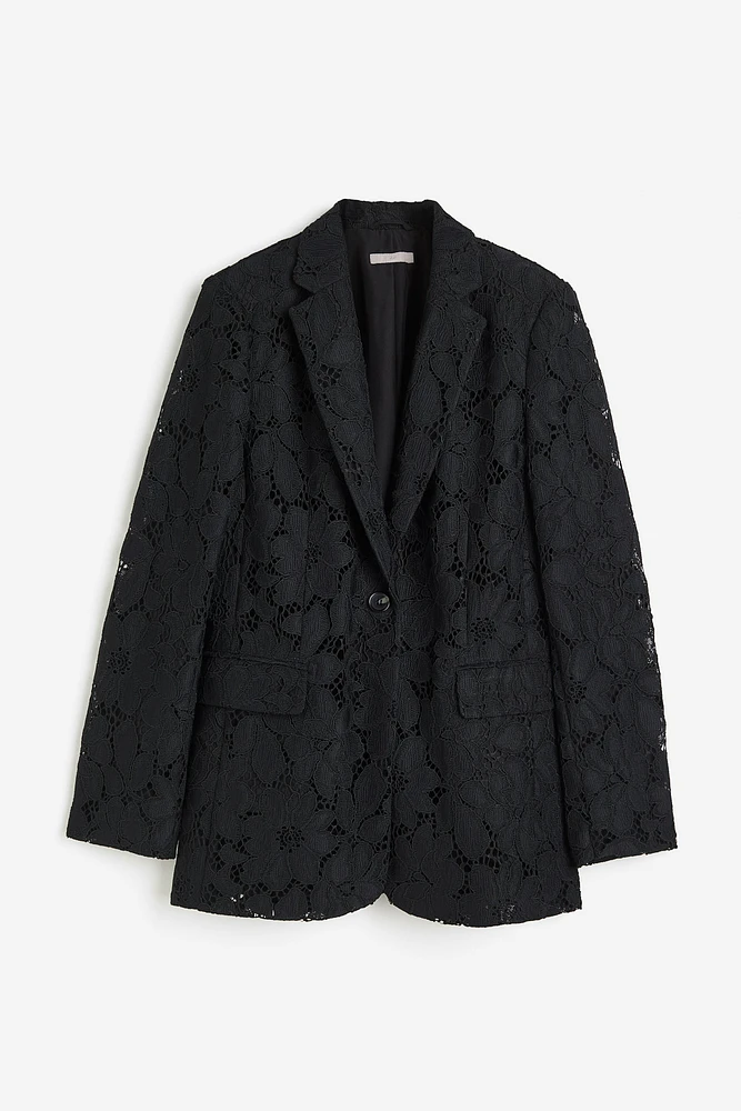 Single-breasted Lace Blazer