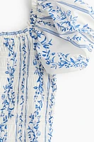 Robe épaules nues en popeline