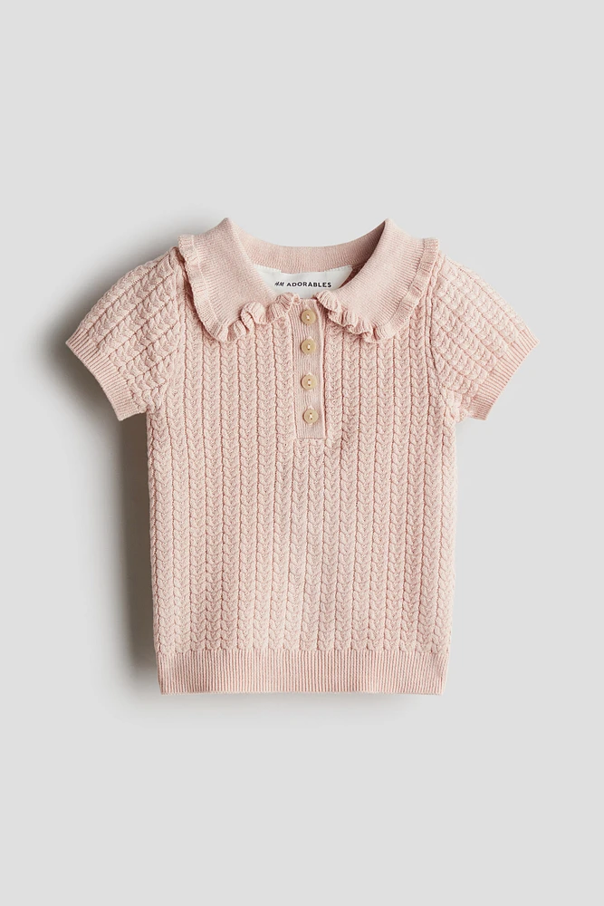 Haut en tricot torsadé de coton