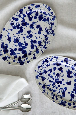 Speckled-Glaze Stoneware Serving Plate