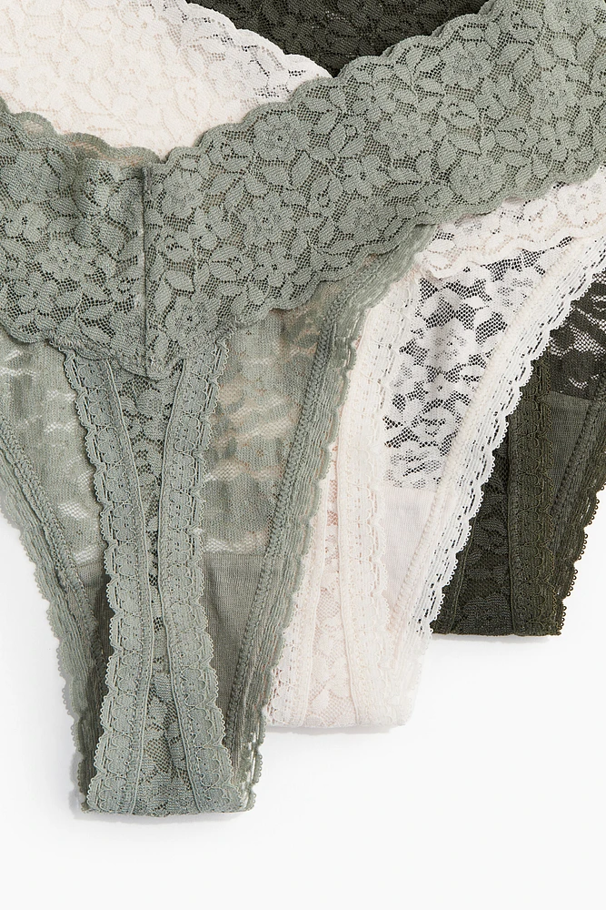 10-pack Lace Thong Briefs
