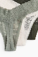 10-pack Lace Thong Briefs