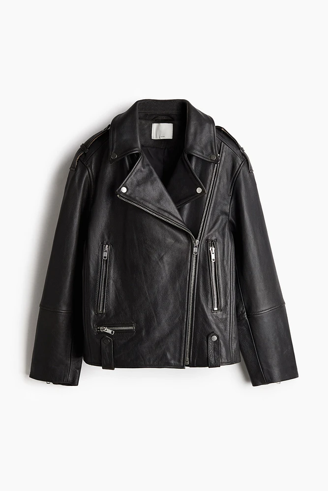 Veste motard en cuir