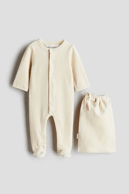 Velour Pajama Jumpsuit Gift Set