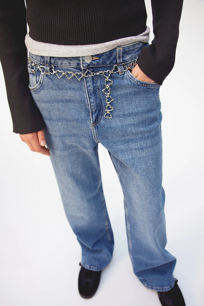 Baggy Fit Bootcut Leg Jeans