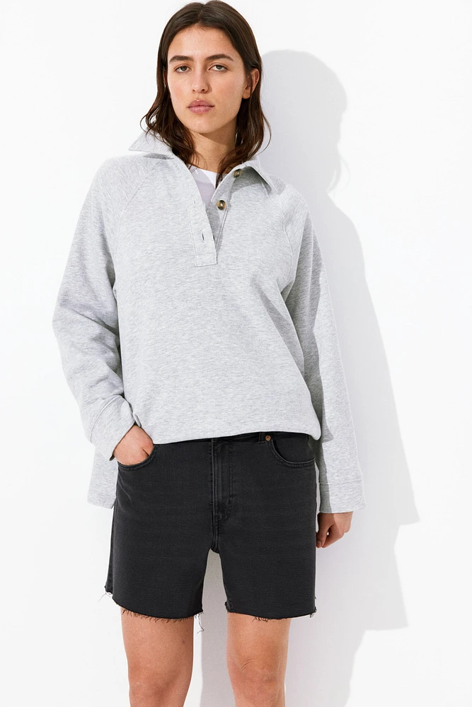 Short en denim Coupe Ajustée Taille Haute