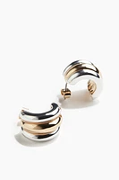 Two-Toned Hoop Earrings