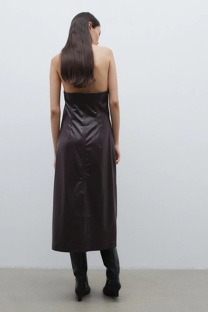 Coated Halterneck Dress