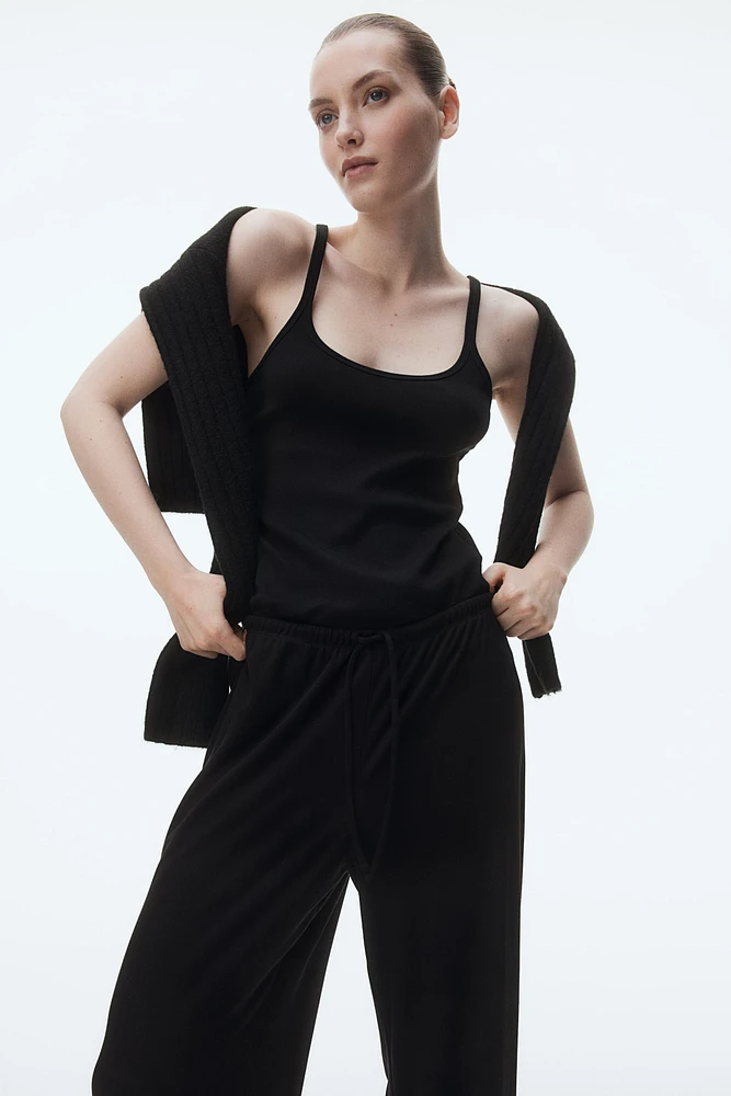 Pantalon large avec cordon de serrage