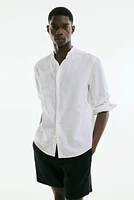 Regular-Fit Linen-Blend Shirt
