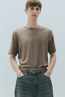 Slim-Fit Ribbed T-Shirt