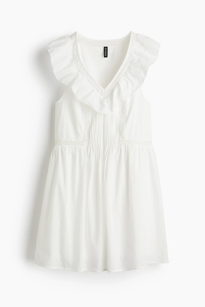Robe volantée en coton
