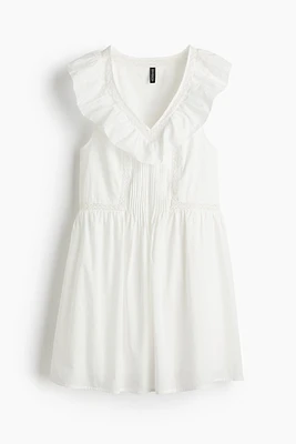 Robe volantée en coton