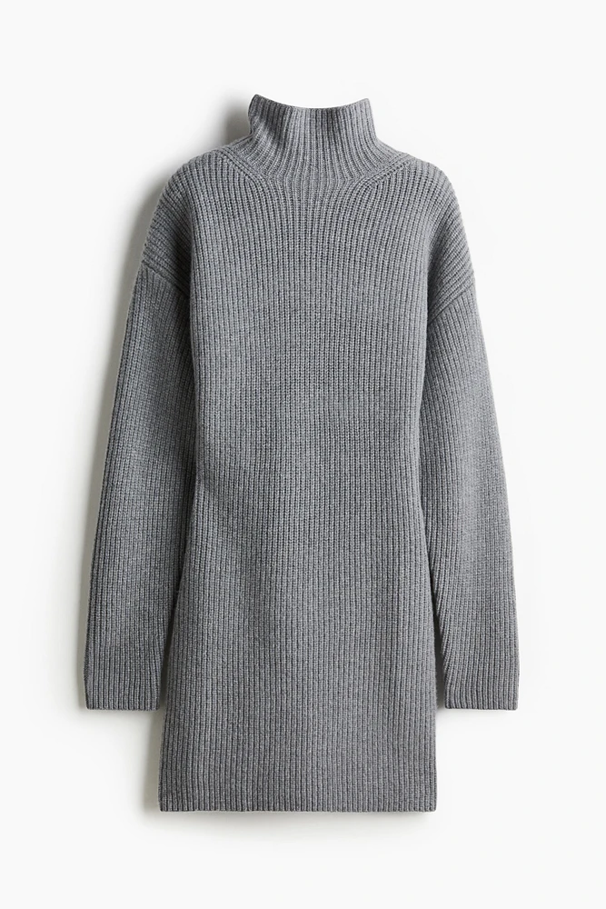 Cashmere-Blend Mock Turtleneck Dress