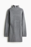 Cashmere-Blend Mock Turtleneck Dress