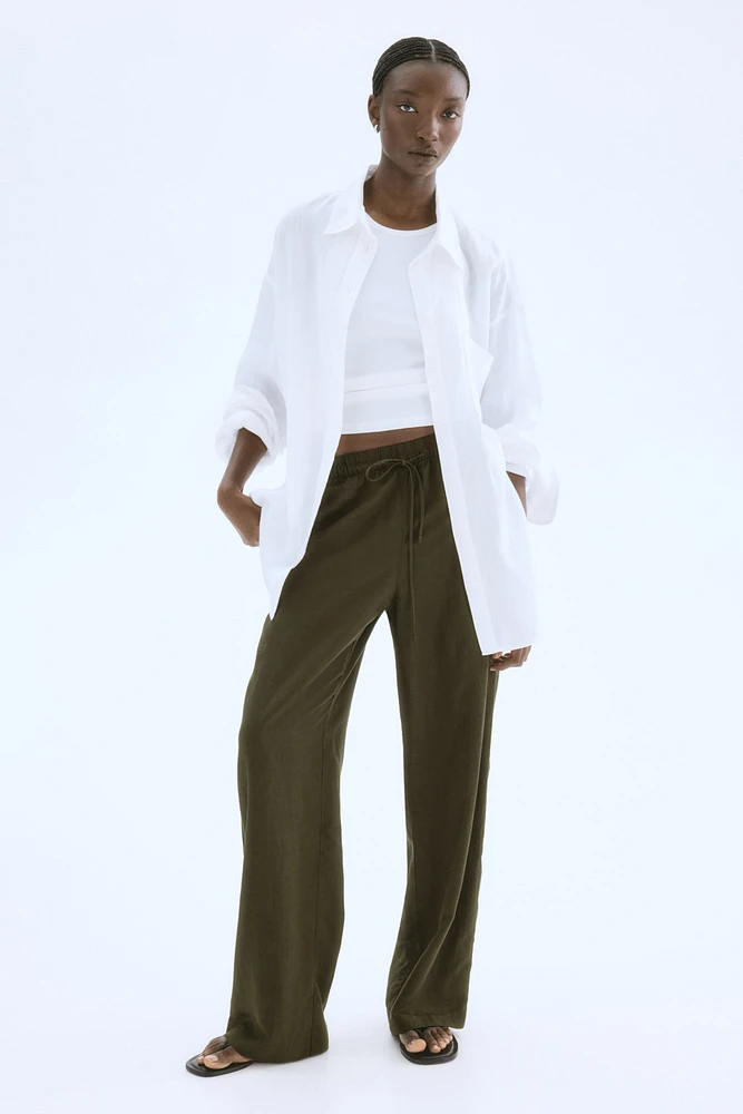 Pantalon en lin mélangé