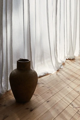 One-pack Long and Wide Linen-Blend Curtain Panel